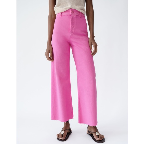 Zara HIGH-WAISTED ZW SAILOR MARINE STRAIGHT JEANS - Picture 5 of 10